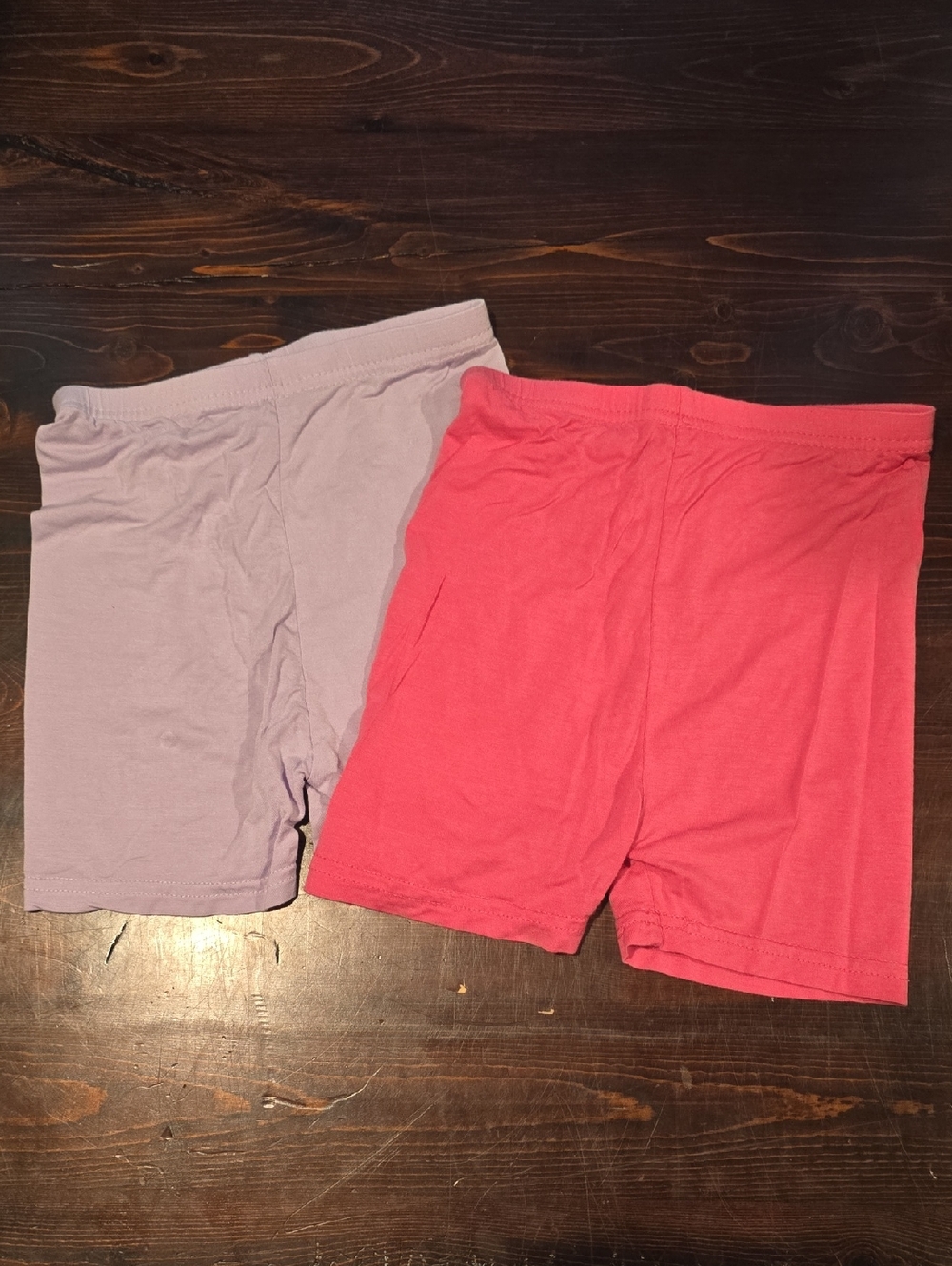 Lot of 2 Girls Modal Cotton Biker Shorts - Pink & Lavender - Size 130